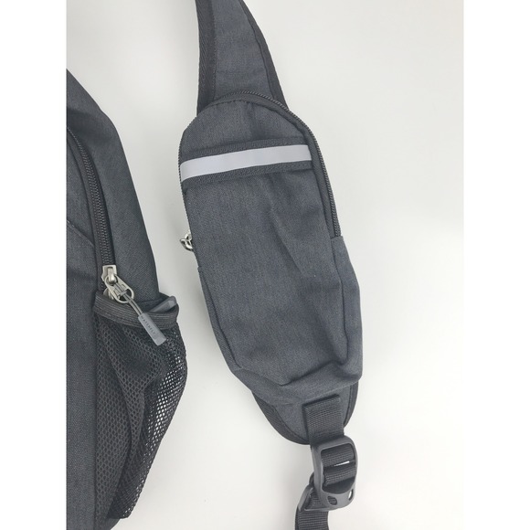 WATERFLY Black Nylon Sling Bag Backpack Crossbody Chest Pack Outdoor‎ Travel - Picture 3 of 16